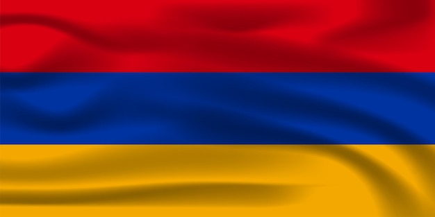 The Realistic National Flag of Armenia