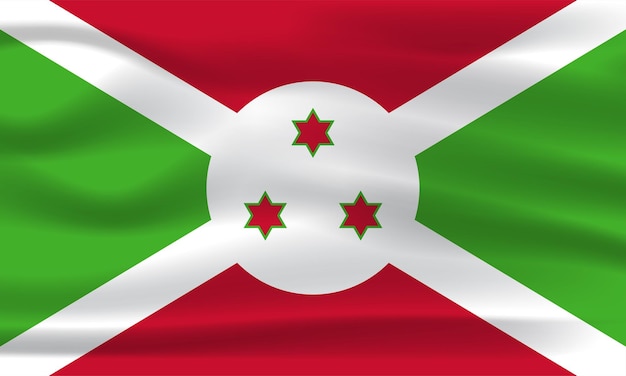 Vector the realistic national flag of burundi