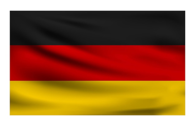 Realistic national flag of germany