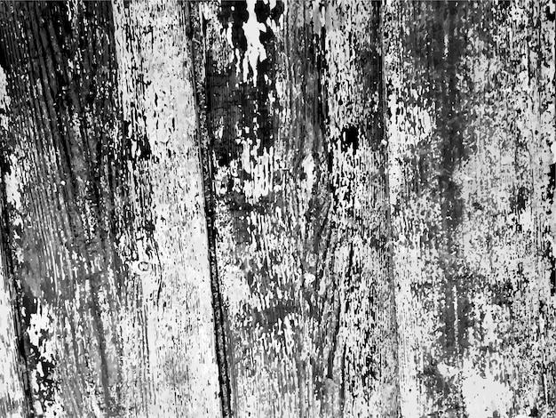 Realistic Natural Wooden Background. Grunge Wood Overlay Texture in black and white colors. Vector illustration