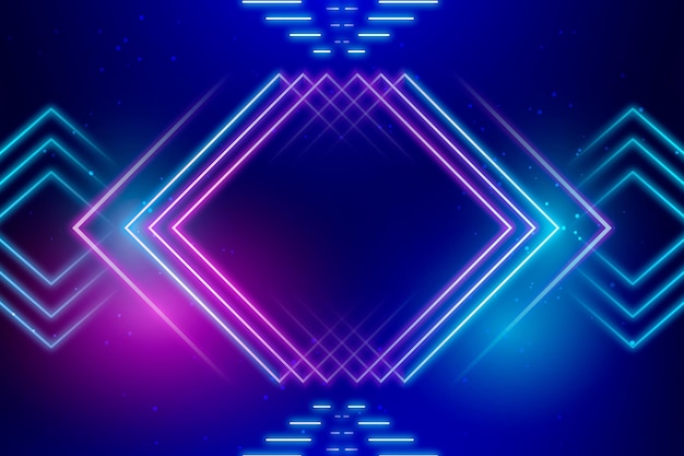 Realistic neon lights background