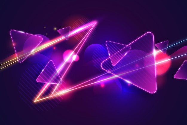 Vector realistic neon lights background