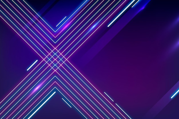 Vector realistic neon lights background