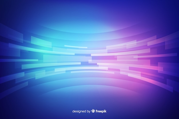 Vector realistic neon lights technology background