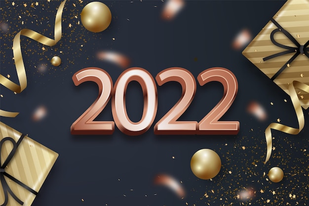 Vector realistic new year background