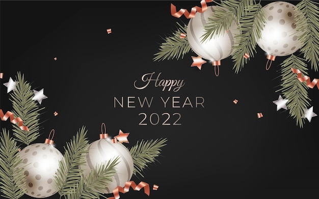 Vector realistic new year background