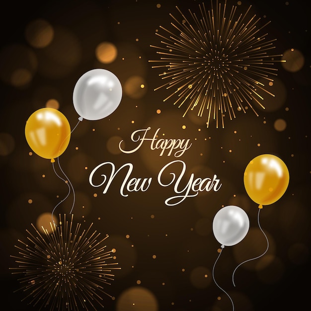 Vector realistic new year illustration