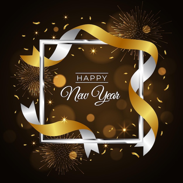 Vector realistic new year illustration