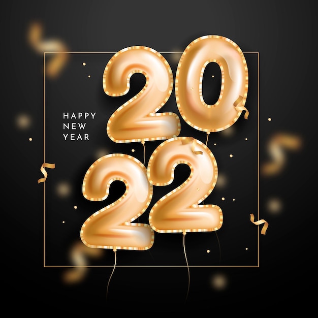 Vector realistic new year illustration