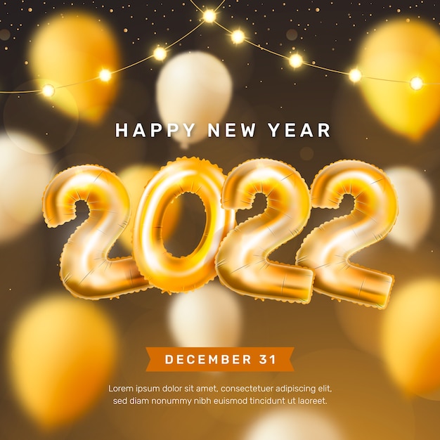 Vector realistic new year illustration