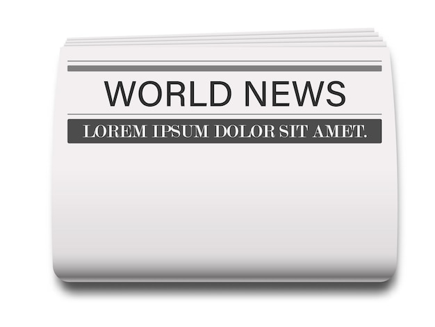 realistic newspaper newspaper template daily press empty paper journal vector mockup vector illustration