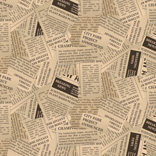 Realistic newspaper pattern
