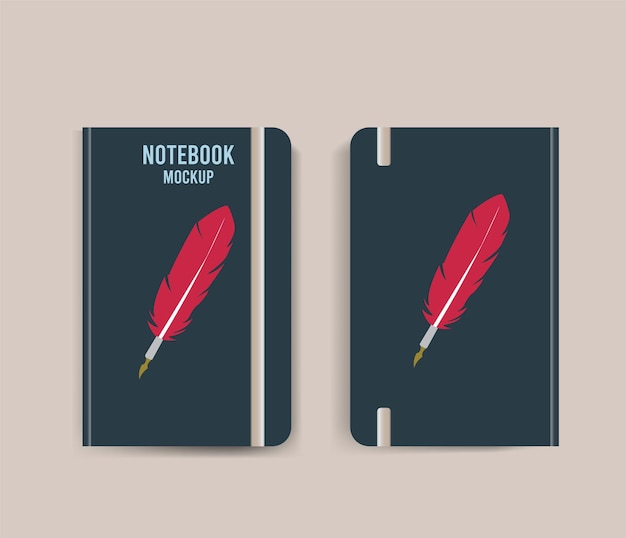 realistic notebook blank Design With Vector