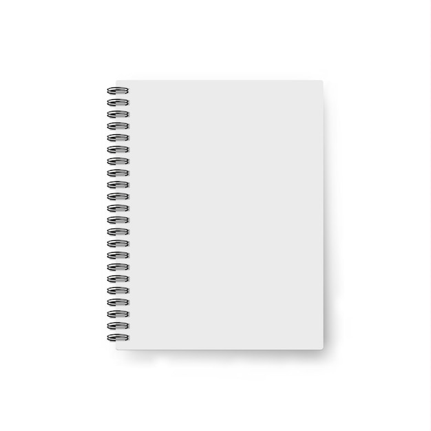 Vector realistic notebook template. blank cover design. mock up notebooks