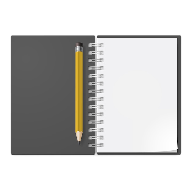 Vector realistic notebook