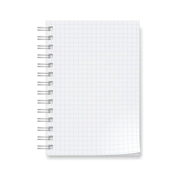 Vector realistic notebook