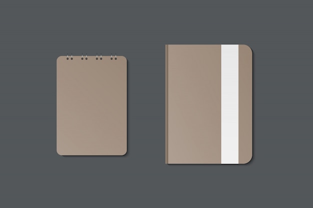 Vector realistic notebooks