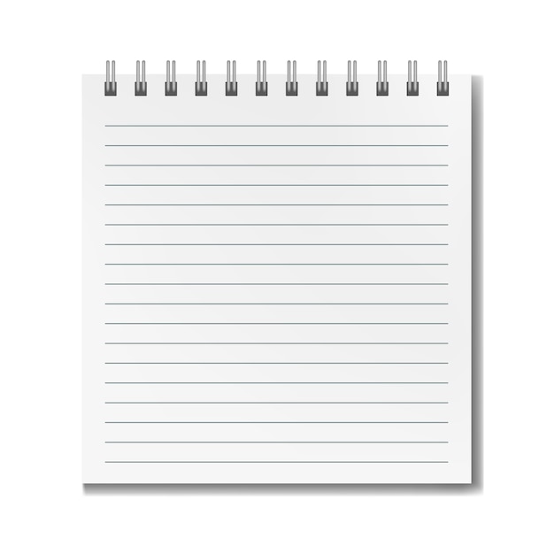 Vector realistic notepad