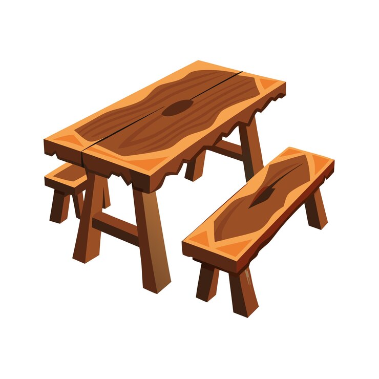 Vector realistic office and home furniture vector illustration
