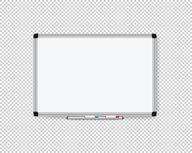 Premium Vector Realistic office whiteboard on transparent