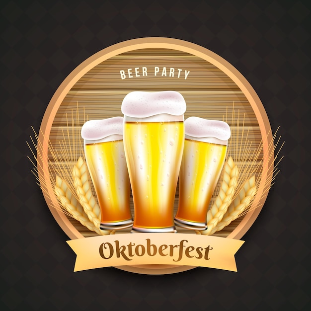 Realistic oktoberfest illustration