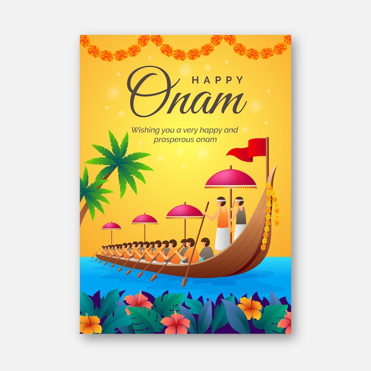 Vector realistic onam poster template