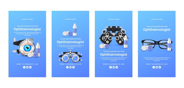 Realistic ophthalmologist instagram stories