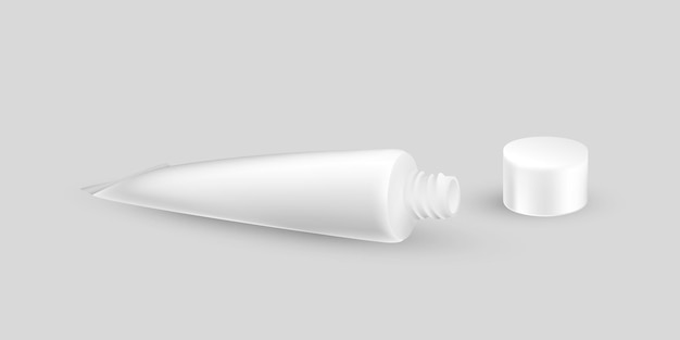 Realistic packaging mockup template tube of cream