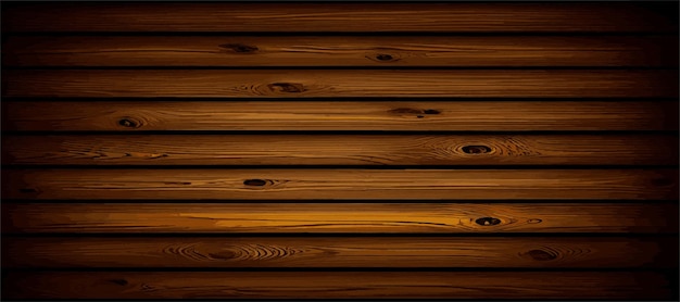 Vector realistic panoramic wood texture plank background fiber texture pattern vector