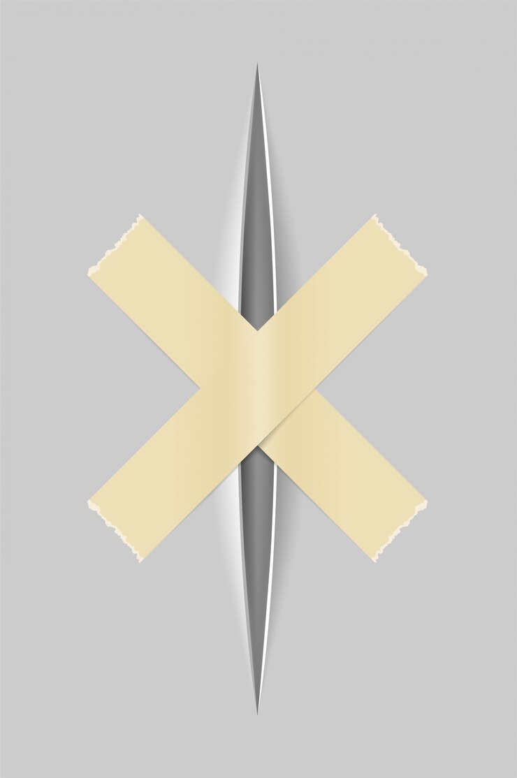 Vector realistic paper cuts with a knife with a transparent background    