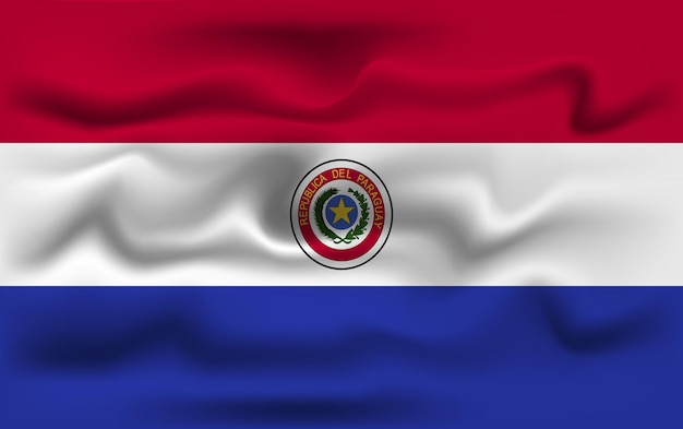 Realistic paraguay vector flag design