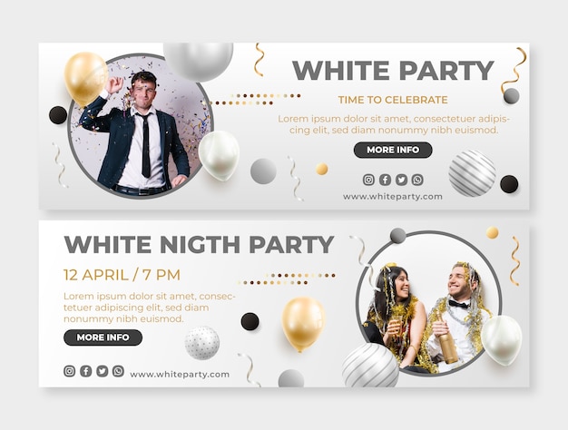 Realistic  party template  design