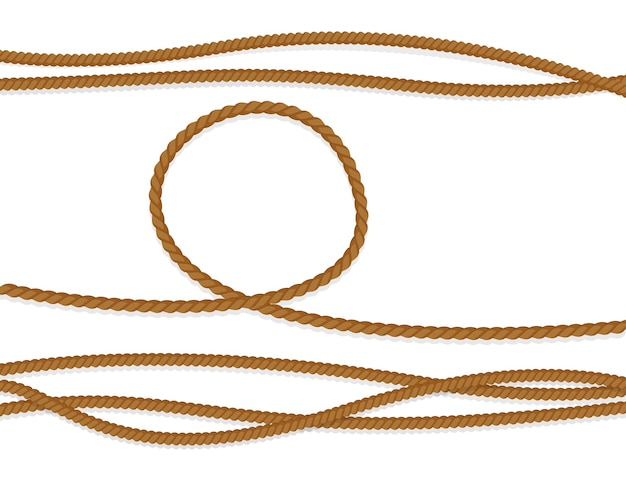 Реалистичный узор с шнуром на белом фоне Шнур отличный дизайн для любых целей Векторная плоская иллюстрация