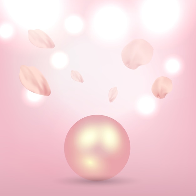 Realistic pearl background