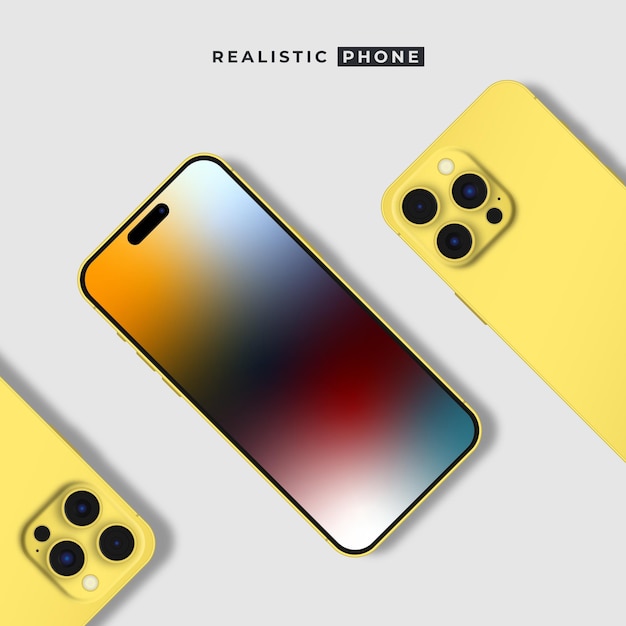 Vector realistic phone mockup