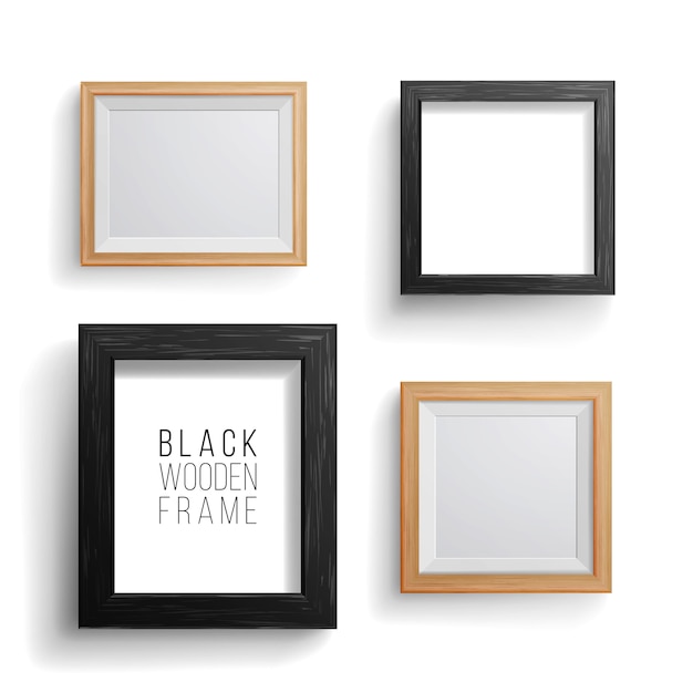 Vector realistic photo frame