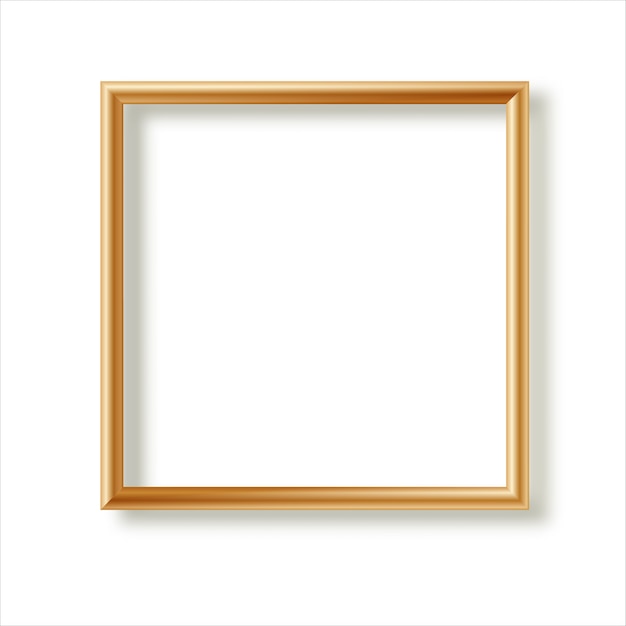 Realistic picture frame isolated on white background. Perfect for your presentations.  illustration.