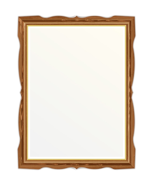 Vector realistic picture frame isolated on white background