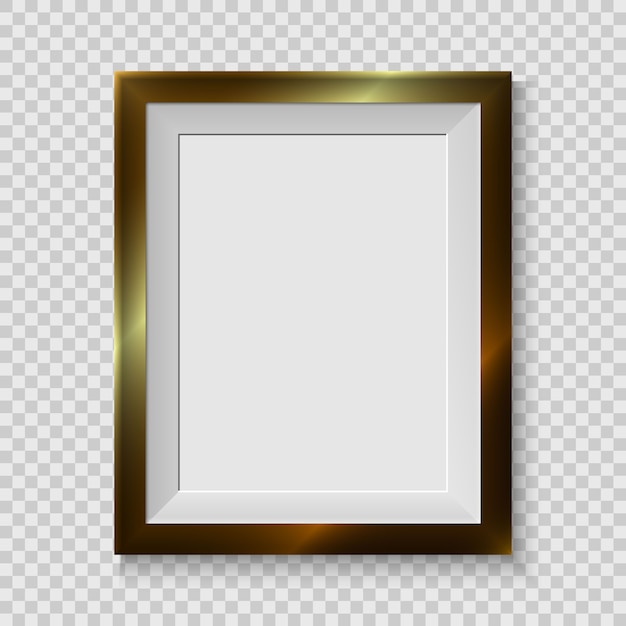 Realistic picture frame isolated