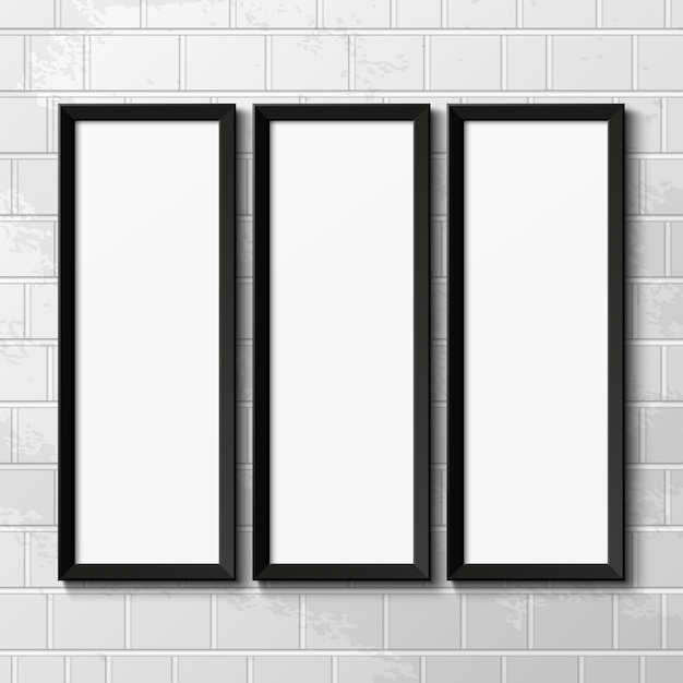 Vector realistic picture frames