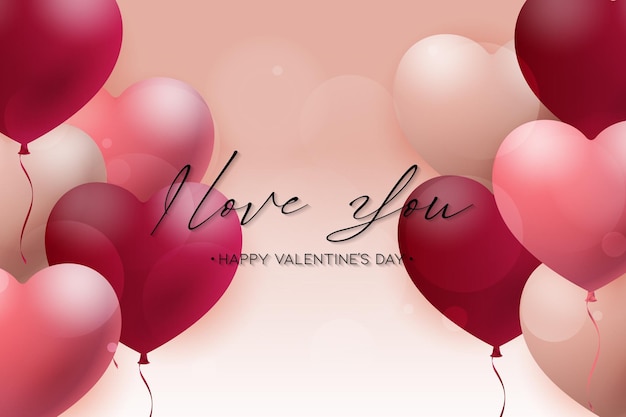 Realistic pink balloons background vector