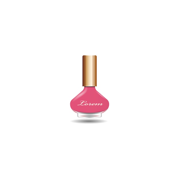 Premium Vector | Realistic pink nail polish vector