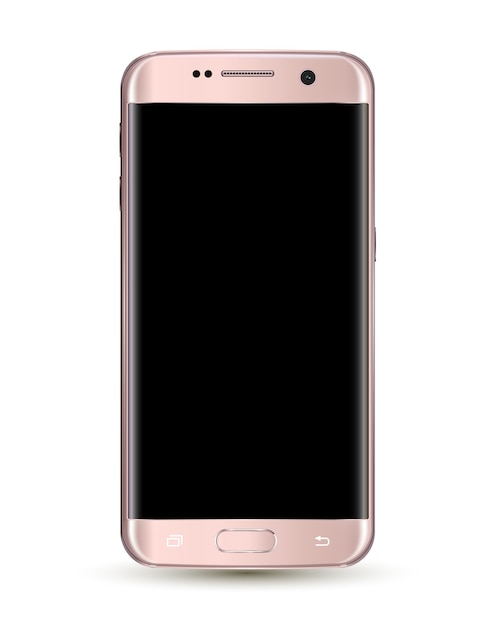 Realistic pink smartphone easy place image