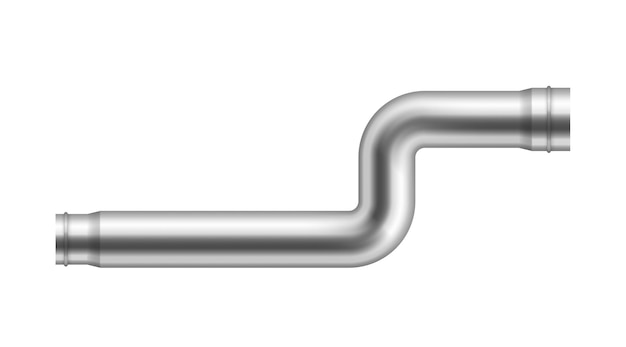 realistic pipe steel metal water, oil, gas pipeline, piping elbow sewage isolated on white background. plumbing fittings, faucet element metal industrial conduit construction. vector illustration