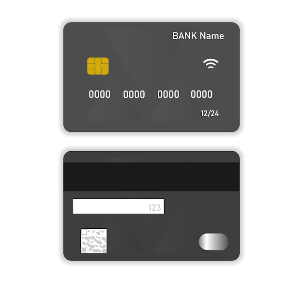 Realistic plastic debit card vector design. credit card template design for presentation. vector