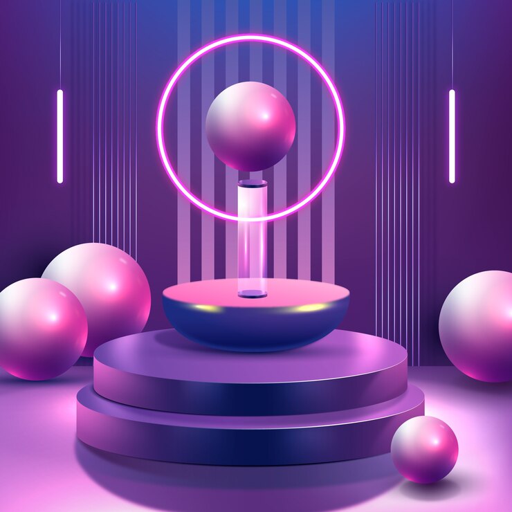 Vector realistic podium background