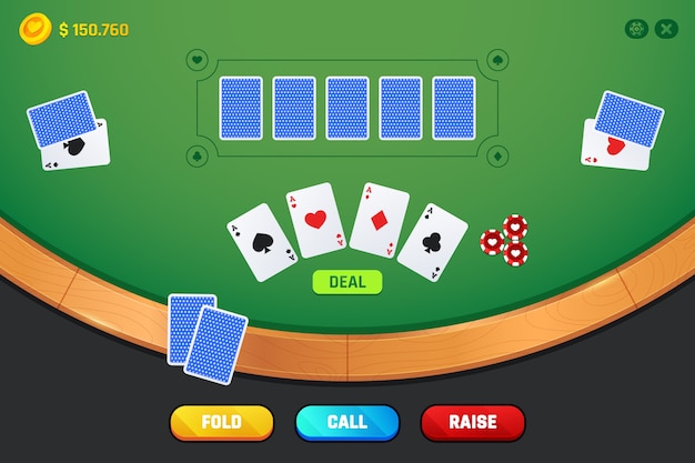 Vector realistic poker illustration