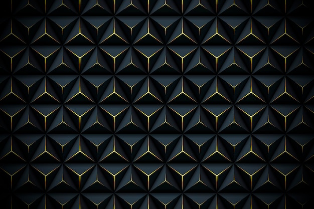 Vector realistic polygonal background with golden details