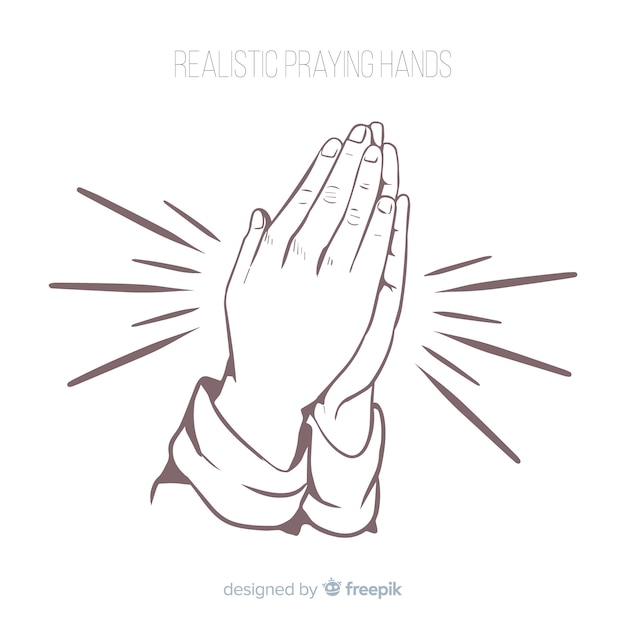 Realistic Praying Hands