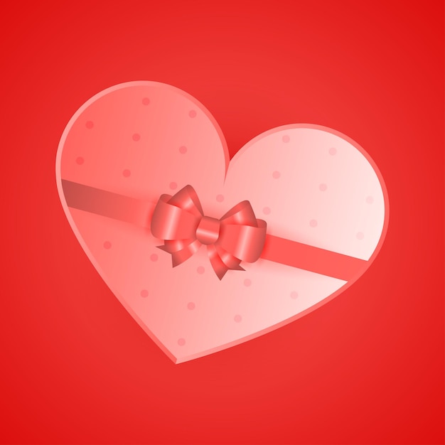 Vector realistic present for valentine